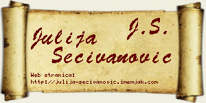 Julija Sečivanović vizit kartica